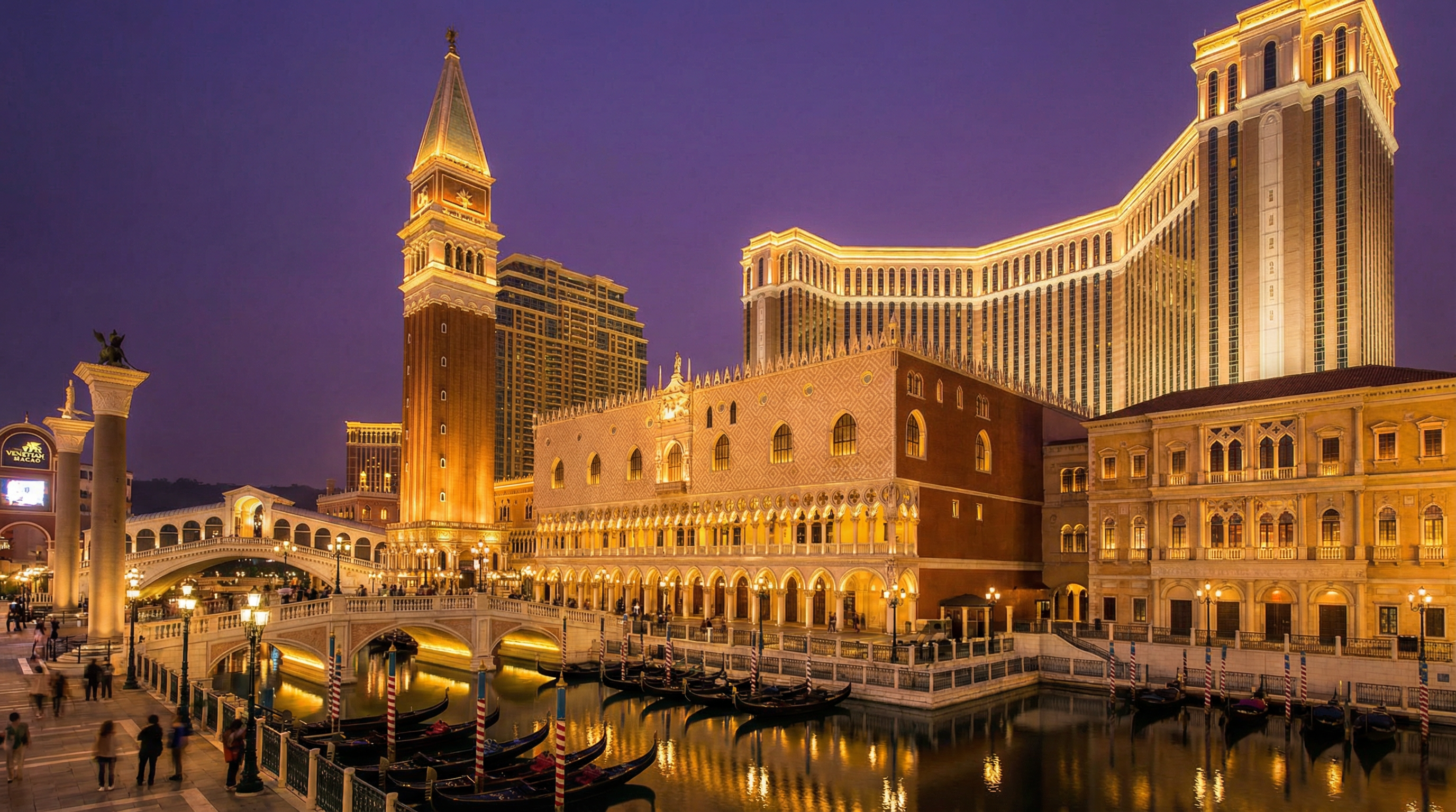 澳门威尼斯人酒店外观夜景